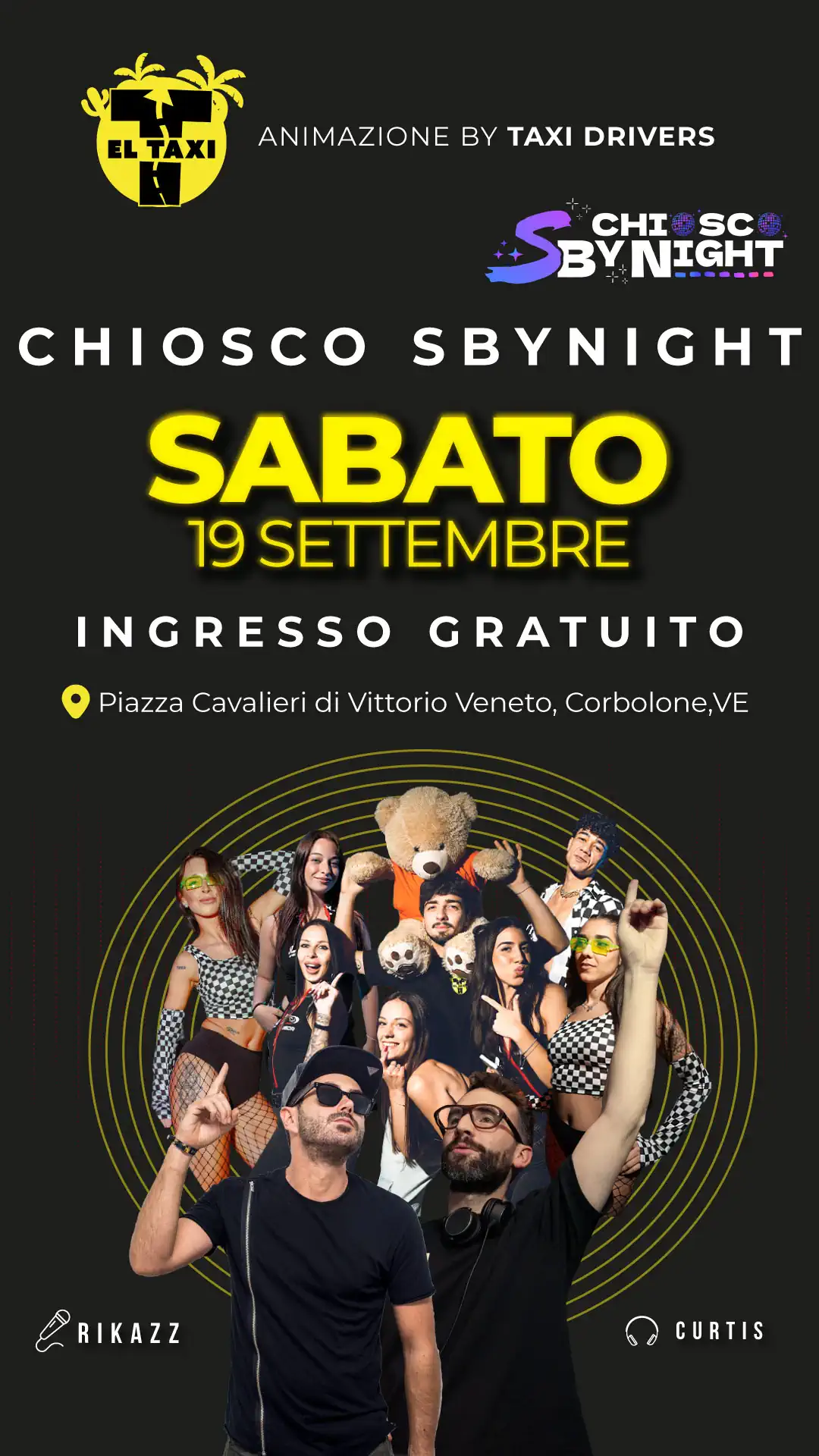 el taxi Chiosco Sbynight 19 settembre 2026